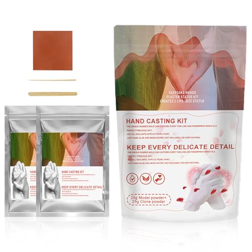 Gießset für Hände, Family Casting Hand Casting | Handstöpsel, Modell Klon Pulver, Gipsstatuenformen für Zuhause | Gießpulver von Moldmaster | Erstellen Sie eine von Genérico
