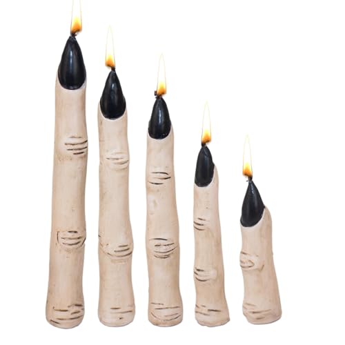 Gothic-Kerzen – Halloween-Hexenfingerkerzen | Handkerze | Palmwachslicht für Halloween-Horror-Dekoration | Gruseliger und neuartiger Finger | echte Neuheit Fingerkerze von Genérico