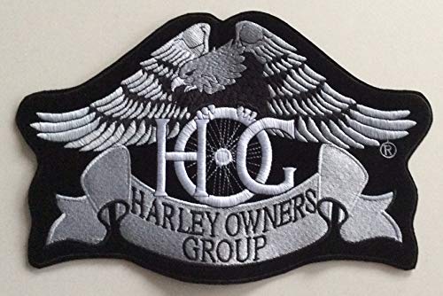 Großzügige Aufnäher Patch Aquila Hog Silber Harley Davidson von Generico