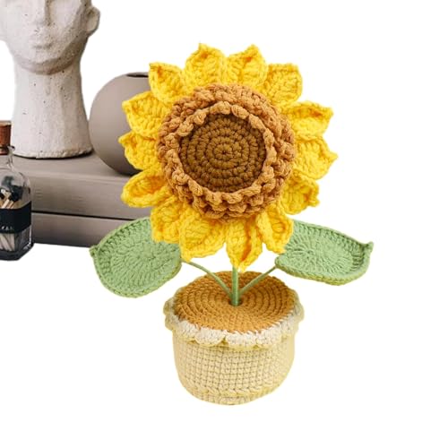 Häkelblumen-Dekoration, gehäkelte Sonnenblumen, Schreibtischdekoration für künstliche Pflanzen, handgefertigt, Sonnenblumenschmuck, 25 cm, Tischdekoration für Na Häkelblumen-Dekoration, gehäkelte Sonnenblumen, Schreibtischdekoration für künstliche Pflanzen, handgefertigt, Sonnenblumenschmuck, 25 cm, Tischdekoration für Na von Genérico