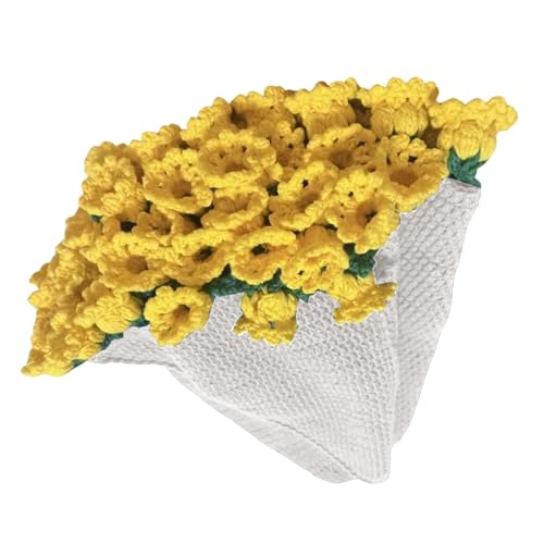 Häkeldeckenset – handgefertigtes Häkelblumen-Bouquet | Strickdecke | handgefertigte Häkeldecke | weiche und dicke Strickdecke | Flor-Teppich in der Maschine waschbar von Genérico