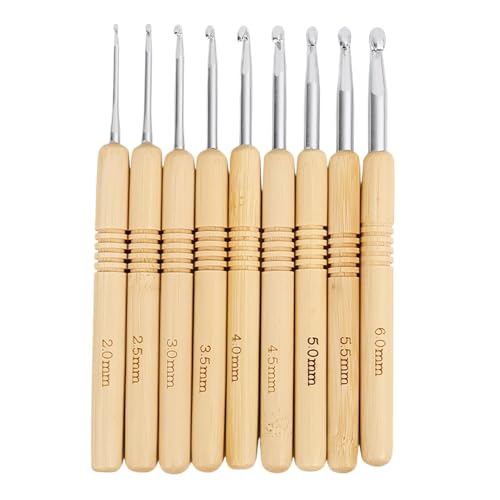Häkelnadeln – Häkelnadel-Set, leicht zu halten, 9 x Häkelnadeln, ergonomische Stricknadeln, Kunstwerkzeuge, zum Stricken von Hand Häkelnadeln – Häkelnadel-Set, leicht zu halten, 9 x Häkelnadeln, ergonomische Stricknadeln, Kunstwerkzeuge, zum Stricken von Hand von Genérico