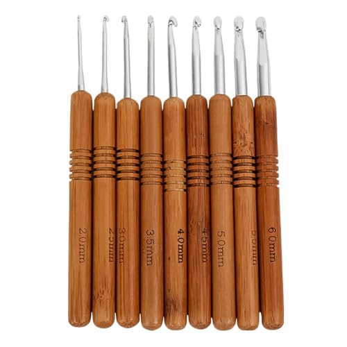 Häkelnadeln – Häkelnadel-Set | leicht zu haltende Häkelnadeln | 9 x ergonomische Häkelnadeln | Kunstwerkzeuge zum Stricken von Hand Häkelnadeln – Häkelnadel-Set | leicht zu haltende Häkelnadeln | 9 x ergonomische Häkelnadeln | Kunstwerkzeuge zum Stricken von Hand von Genérico