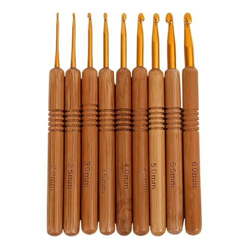 Häkelnadeln – Häkelnadel-Set | leicht zu haltende Häkelnadeln | 9 x ergonomische Häkelnadeln | Kunstwerkzeuge zum Stricken von Hand Häkelnadeln – Häkelnadel-Set | leicht zu haltende Häkelnadeln | 9 x ergonomische Häkelnadeln | Kunstwerkzeuge zum Stricken von Hand von Genérico