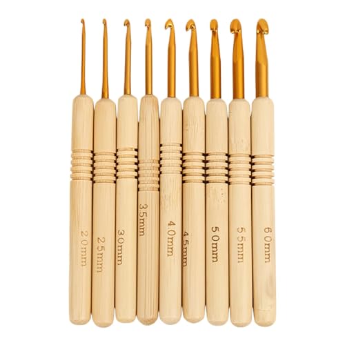 Häkelnadeln – Häkelnadel-Set | leicht zu haltende Häkelnadeln | 9 x ergonomische Häkelnadeln | Kunstwerkzeuge zum Stricken von Hand Häkelnadeln – Häkelnadel-Set | leicht zu haltende Häkelnadeln | 9 x ergonomische Häkelnadeln | Kunstwerkzeuge zum Stricken von Hand von Genérico