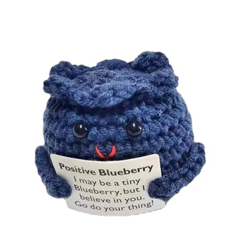 Häkelpuppe – Häkelpuppen zur emotionalen Unterstützung | Häkeln von Obst, gehäkelte Dekoration mit Zwiebelbeeren, niedliche Karte mit Karikatur von Dibu von Genérico