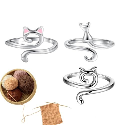 Häkelringe, 3 Stück, Häkelring, Häkelring, Häkelring, Häkelring, Geschenk für Mutter Oma Häkelringe, 3 Stück, Häkelring, Häkelring, Häkelring, Häkelring, Geschenk für Mutter Oma von Genérico