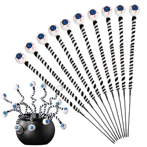 Halloween-Dekoration in Form eines Okularballons, 10 gruselige Zinken für Blumenstiele, Tischdekoration in Okularballon-Form für Vasen und Wohnzimmer Halloween-Dekoration in Form eines Okularballons, 10 gruselige Zinken für Blumenstiele, Tischdekoration in Okularballon-Form für Vasen und Wohnzimmer von Genérico
