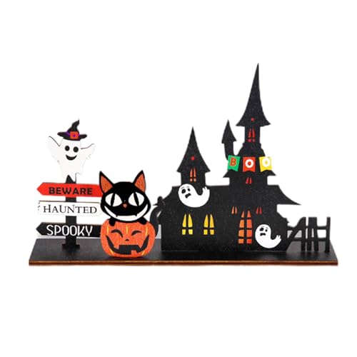 Halloween-Dekorationen – Miniatur-Schilder des Spukhauses, Schild aus gruseligem Boo, Holzoberfläche, Tischdekoration für Halloween-Party, Dekoration Halloween-Dekorationen – Miniatur-Schilder des Spukhauses, Schild aus gruseligem Boo, Holzoberfläche, Tischdekoration für Halloween-Party, Dekoration von Genérico