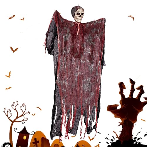Halloween-Geist zum Aufhängen, gruseliger Geist, Horror-Hängend, Blutige Gaze, für Halloween-Dekorationen, gruseliges Spukhaus-Accessoire Halloween-Geist zum Aufhängen, gruseliger Geist, Horror-Hängend, Blutige Gaze, für Halloween-Dekorationen, gruseliges Spukhaus-Accessoire von Genérico