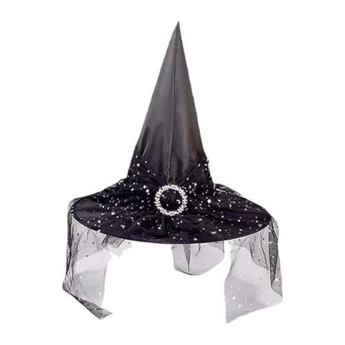 Halloween-Hexenhut - Hexenhut, neuartiges Zubehör für Kostümpartys und Dekoration für den Außenbereich, Garten, Karneval, Erwachsene von Genérico
