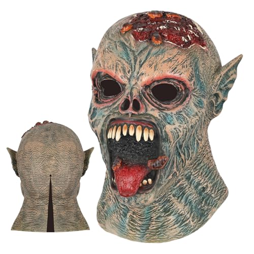 Halloween-Kopf – Latexhelm | Urlaubskostüm-Zubehör | Halloween-Rollenspielmaske für den Themenpark des Zauberhauses und Auftritte im Freien Halloween-Kopf – Latexhelm | Urlaubskostüm-Zubehör | Halloween-Rollenspielmaske für den Themenpark des Zauberhauses und Auftritte im Freien von Genérico