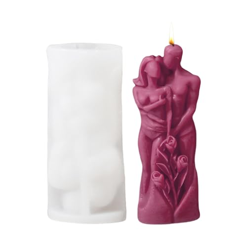Harzform zum Valentinstag, romantische Silikonform | Paar Gießform aus Kunstharz, Aromatherapie-Kerzen, Seifenseife, Kerzenformen aus Silikon von Genérico