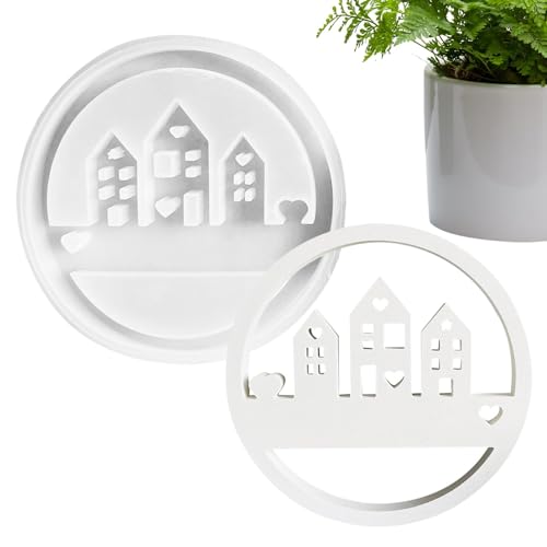 Hausform - Hausgießform | Silikonformen für Epoxidharz, runder Herzring, Gipsform, Hängeform, Liebesring, Ornamente von Genérico
