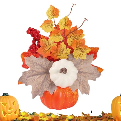 Herbst-Kürbis-Dekoration – gefälschte Tischdekoration mit Kürbissen | Tischdekoration für Herbstpartys, Halloween und Thanksgiving von Genérico