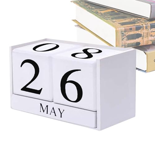 Hochzeitscountdown-Kalenderblock, Holzblock, Hochzeitskalender mit Countdown, Datumsanzeige, Schreibtisch-Dekoration für Fensterbänke von Genérico