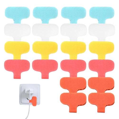 Kabeletiketten: Wiederverwendbare Kabeletiketten mit 20 Packungen, Kabelmarker, verschiedene Farben für Zuhause und Büro, einfache Organisation für Kabeletiketten: Wiederverwendbare Kabeletiketten mit 20 Packungen, Kabelmarker, verschiedene Farben für Zuhause und Büro, einfache Organisation für von Genérico