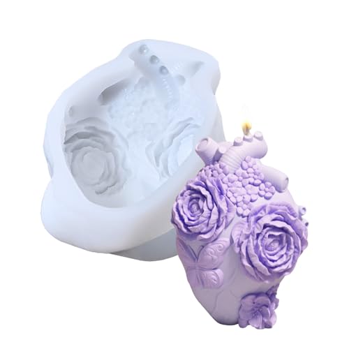 Kerzenformen - Silikon-Seifenformen | Herz- und Blumenformen aus Epoxidharz, zum Basteln aus Gips, Tischdekoration und Schokoladenbäckerei Kerzenformen - Silikon-Seifenformen | Herz- und Blumenformen aus Epoxidharz, zum Basteln aus Gips, Tischdekoration und Schokoladenbäckerei von Genérico