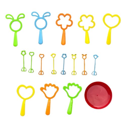 Kids Bubble Wand - Gartenspielzeug mit Luftblasen | Blasenmaschine für Kinder | Blumenblasen-Spielzeug | 17-teiliges interaktives Strandspiel für Geburtstag B von Genérico