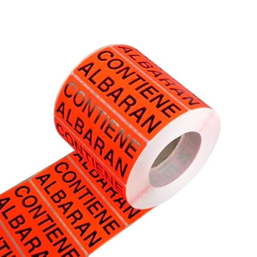 Klebeetiketten, 94 x 38 mm, Rolle mit 500 Stück, fluoreszierendes Orange (500) von Genérico