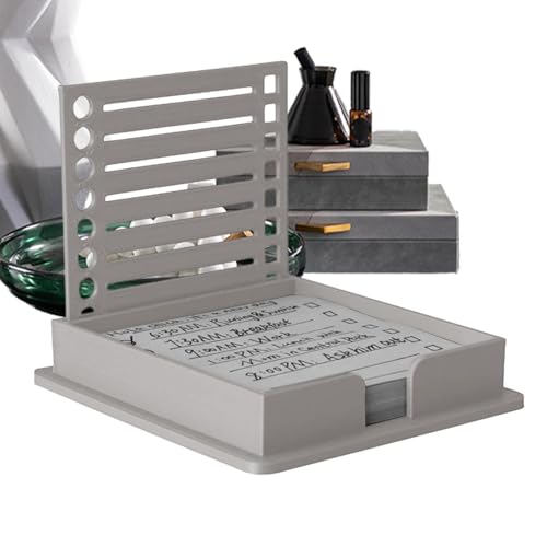 Klebezettelhalter mit Schablone, selbstklebender Schreibtisch-Notizblock-Spender, mit intelligent gestalteten Schlitzen Klebezettelhalter mit Schablone, selbstklebender Schreibtisch-Notizblock-Spender, mit intelligent gestalteten Schlitzen von Genérico