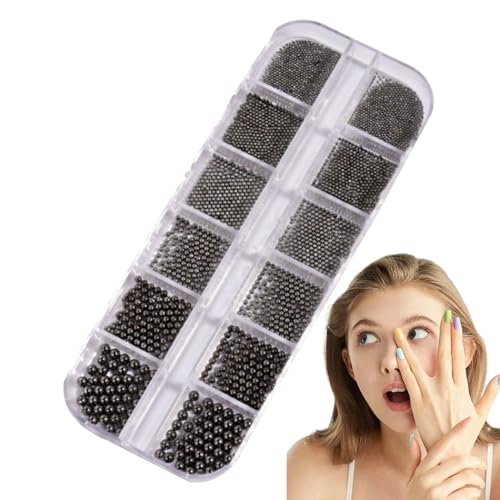 Kleine Nagelperlen: Nagelnieten, Kaviarperlen aus Silbergold, gemischte Größe in 3D, kleine Maniküre für Nagelkunst, Basteln, DIY-Schmuck, Dekoration für Paare Kleine Nagelperlen: Nagelnieten, Kaviarperlen aus Silbergold, gemischte Größe in 3D, kleine Maniküre für Nagelkunst, Basteln, DIY-Schmuck, Dekoration für Paare von Genérico