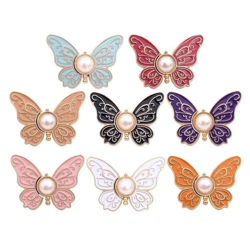 Knopfnadeln für lose Jeans – 8 x Taillenknöpfe mit Schmetterling, Jeansknöpfe, abnehmbare Hosen-Clips aus Legierung, verstellbares Nähzubehör Knopfnadeln für lose Jeans – 8 x Taillenknöpfe mit Schmetterling, Jeansknöpfe, abnehmbare Hosen-Clips aus Legierung, verstellbares Nähzubehör von Genérico