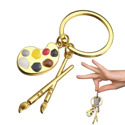 Kreativer Anhänger mit Palette und Bürste und Farbpalette für Mini-Malerei, Kunststudenten und Kunstmeister, Kunstschmuck für Kinder, Lehrer von Genérico