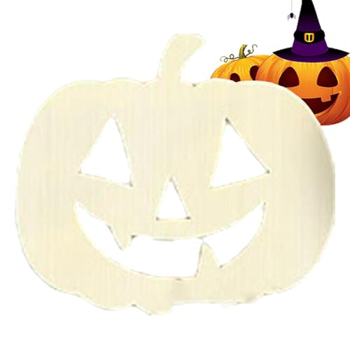 Kürbisschild aus Holz - Kürbis aus Holz, unfertig, Halloween, Holzhandwerk mit Kürbisausschnitt, saisonale dekorative Stiefel, Kreativität und Vorstellung Kürbisschild aus Holz - Kürbis aus Holz, unfertig, Halloween, Holzhandwerk mit Kürbisausschnitt, saisonale dekorative Stiefel, Kreativität und Vorstellung von Genérico