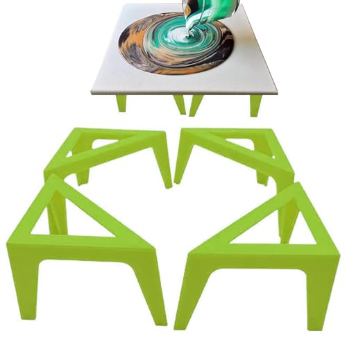 Lenvas Feet Risers, 4-teiliges dreieckiges Stützregal zum Malen, Gießen von Stützfarben | Lenvas Feet Risers, Halterung für Zeichentische von Genérico