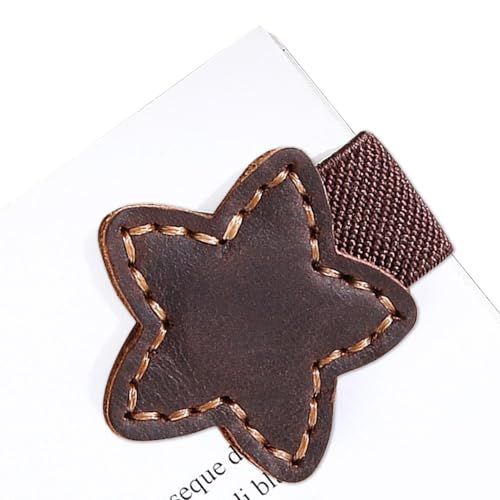 Lesezeichen aus Leder, magnetischer Lesezeichen, Klemmbrett, Spitzenstern, Buchseitenständer mit handgefertigtem Retro-Magnet, Lesezeichen-Clip für Buchliebhaber, Lesezeichen aus Leder, magnetischer Lesezeichen, Klemmbrett, Spitzenstern, Buchseitenständer mit handgefertigtem Retro-Magnet, Lesezeichen-Clip für Buchliebhaber, von Genérico