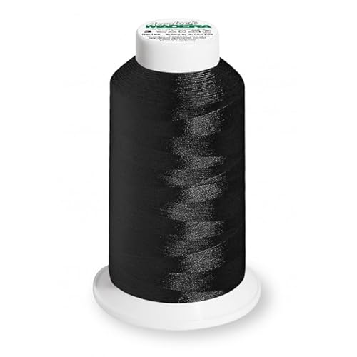 Madeira Aerolock 125 – Overlockgarn 2500 m Polyester | hohe Strapazierfähigkeit | 33 Farben erhältlich | Ideal für Nähmaschinen, Overlock-Overlocks und Coverlock (8000 Schwarz) von Generico