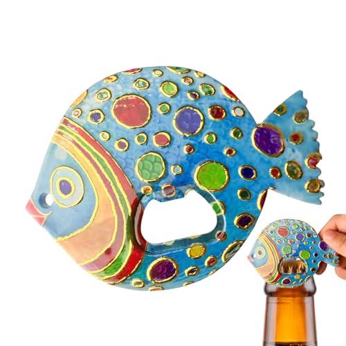 Magnet für Fisch-Flaschenöffner, dekorative Magnete für , Kühlschrank, Magnetverschluss, Bierflaschenöffner, dekorative Weihnachtsmagnete für die Metalltür von Genérico