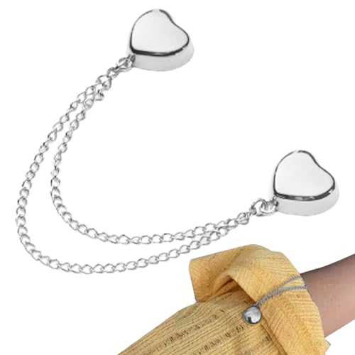 Magnetische Klammern für Kleidung, magnetische Clips für Hemdenärmel, Anstecknadeln für Kleidung mit herzförmiger Kette, Damen, Kleidung, Kettenhalter, multifunktionale Befestigungsschnalle Magnetische Klammern für Kleidung, magnetische Clips für Hemdenärmel, Anstecknadeln für Kleidung mit herzförmiger Kette, Damen, Kleidung, Kettenhalter, multifunktionale Befestigungsschnalle von Genérico
