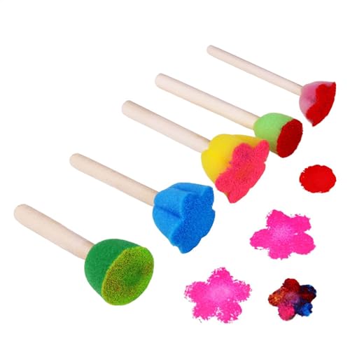 Malspongas für Kinder: Malschwämme, Schwamm-Pinsel | Kids Craft Sponges, 5 Stück kreative Schwamm-Pinsel für Kinder, Kunstwerkzeuge, Baby Fun buntes Muster Malspongas für Kinder: Malschwämme, Schwamm-Pinsel | Kids Craft Sponges, 5 Stück kreative Schwamm-Pinsel für Kinder, Kunstwerkzeuge, Baby Fun buntes Muster von Genérico