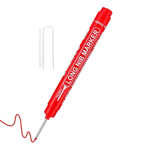 Marker mit langer Spitze: Markierungsstift mit langer Spitze für Holzbearbeitung: Schnelltrocknende Marker mit langem Kopf, dauerhafte Marker für und Konstruktion D von Genérico