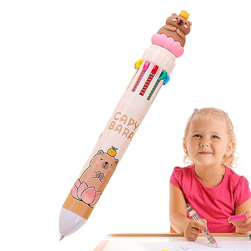 Mehrfarbiger Kugelschreiber, niedliche Schilder für Kinder, einziehbare 10-in-1-Rollenstifte, feine Spitze, niedliches Cartoon-Schreibpapier für die Arbeit zu Hause Mehrfarbiger Kugelschreiber, niedliche Schilder für Kinder, einziehbare 10-in-1-Rollenstifte, feine Spitze, niedliches Cartoon-Schreibpapier für die Arbeit zu Hause von Genérico
