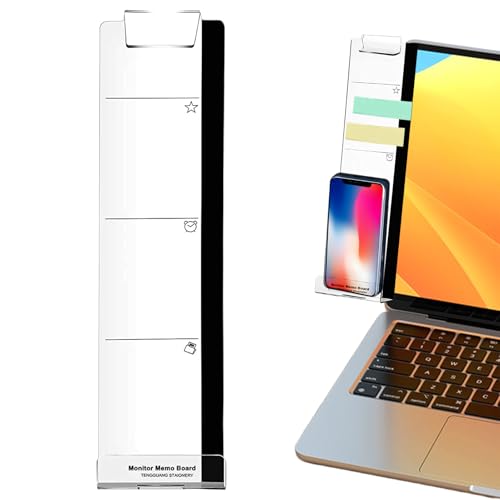 Memoboard für Monitor - Transparente Acrylplatte | Seitenhalter für Haftnotizen | Nachrichtenorganizer für Schreibtisch, Computer, Büro, Telefon Produktivität Memoboard für Monitor - Transparente Acrylplatte | Seitenhalter für Haftnotizen | Nachrichtenorganizer für Schreibtisch, Computer, Büro, Telefon Produktivität von Genérico