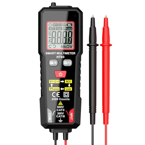 Multimeter Voltmeter, Digitaler Multitester, hochpräzises digitales Voltmeter, Auto-Multimeter, 2000 Counts, hintergrundbeleuchtetes Display, unzählige Spannungsdetektoren messen Spannung, Multimeter Voltmeter, Digitaler Multitester, hochpräzises digitales Voltmeter, Auto-Multimeter, 2000 Counts, hintergrundbeleuchtetes Display, unzählige Spannungsdetektoren messen Spannung, von Genérico