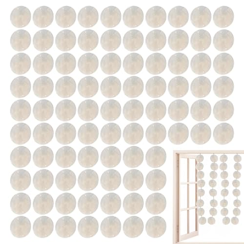 Muscheln für Kunsthandwerk, Muscheln für die Herstellung, 5,1 cm große Muschelschalen mit Löchern | flache Muschelperlen für Schmuck/Halskette/Ohrringe/Kunsthandwerk, Set mit 100 Stück von Genérico