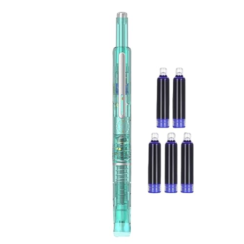 Nachfüllbarer Füllfederhalter, weiches Schreibgerät, ergonomisch, einziehbar, mittlere Spitze, 0,38 mm, für Schule, Kunst, Schreiben, Büro, Zeichnen, Tagebuch von Genérico