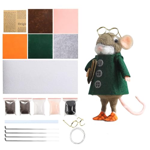 Nadelfilz-Set – niedliches Nadelfilzmaus-Set | Nadelfilztiere, Tier-Set aus Filz für Erwachsene | Nadelfilz-Maus-Set mit Zubehör und Anleitung Nadelfilz-Set – niedliches Nadelfilzmaus-Set | Nadelfilztiere, Tier-Set aus Filz für Erwachsene | Nadelfilz-Maus-Set mit Zubehör und Anleitung von Genérico
