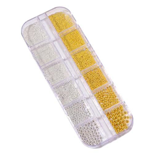 Nagelperlen | Dekorationen, gemischte Größen 3D Maniküre Silber Gold Kaviar Perlen für Schmuck Basteln Dekoration Nagelperlen | Dekorationen, gemischte Größen 3D Maniküre Silber Gold Kaviar Perlen für Schmuck Basteln Dekoration von Genérico