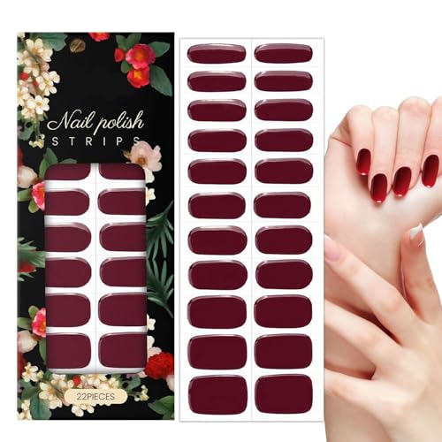 Nail Striks Gelstreifen in Rot, 22 Stück, Maniküre-Kunst und wasserdicht, lange Lebensdauer, zur Dekoration von Herbst und Halloween zu Hause von Genérico