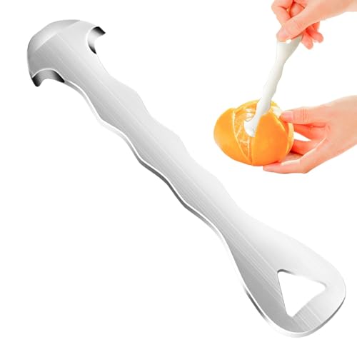 Orangenschäler aus Edelstahl, Orangenschäler aus Edelstahl – Manueller Zitrusschäler für Orangen | Manueller Zitronenschalenschneider, Grapefruit-Po-Gerät von Genérico