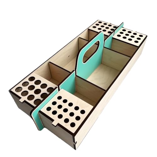 Organizer für Kunstbedarf, Aufbewahrungsbox für Kunst, große Kapazität, Werkzeugkasten aus Holz, Organizer für Materialien von Genérico