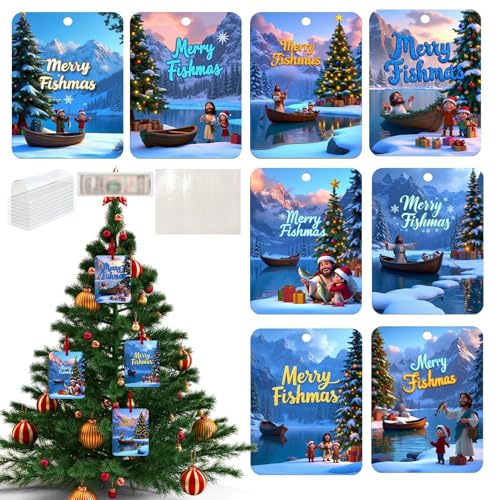 Ornament für Geldhalter, Weihnachtskarte, Geldhalter in blauem Farbton mit Segen, Dekoration für den Urlaub, bunter Geldspender Ornament für Geldhalter, Weihnachtskarte, Geldhalter in blauem Farbton mit Segen, Dekoration für den Urlaub, bunter Geldspender von Genérico