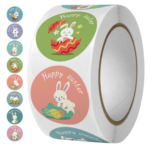 Osteraufkleber für Kinder, Aufkleber auf Rolle Ostern, Themenaufkleber für Ostereier, bunte Etiketten für Ostereier, dekorative Aufkleber, selbstklebende Aufkleber von Genérico