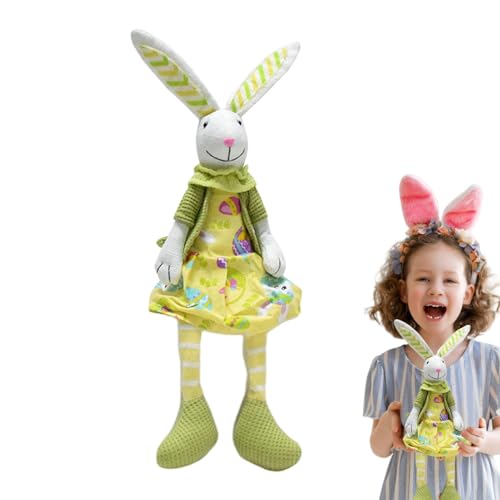 Osterdekorationen mit langen , Osterhasen | niedliche Plüschhäschen mit großen Ohren für Ostern, Tischdekoration aus Stoff gefüllt mit Osterhasen, handgefertigt Osterdekorationen mit langen , Osterhasen | niedliche Plüschhäschen mit großen Ohren für Ostern, Tischdekoration aus Stoff gefüllt mit Osterhasen, handgefertigt von Genérico