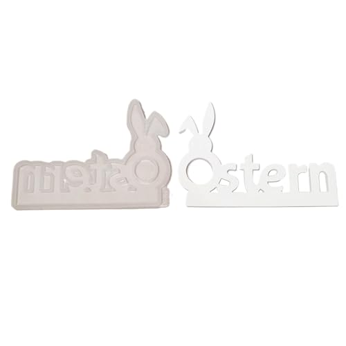 Osterharzformen, Oster-Ton-Formen – Gießform für Alphabet-Hasen-Ornament, Ostergipsverzierungsformen, Betongießformen aus Harz von Genérico